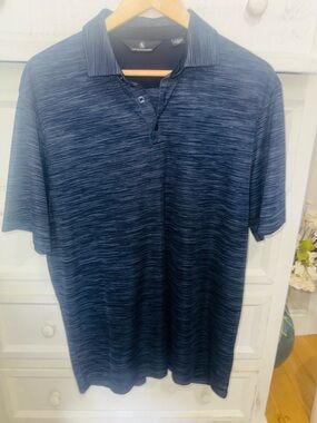 Hart Schaffner Marx Men's Heathered Navy Polo